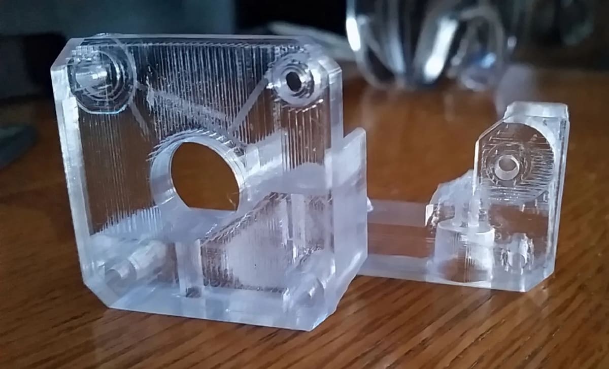 Stunning clear parts can be produced using PETG