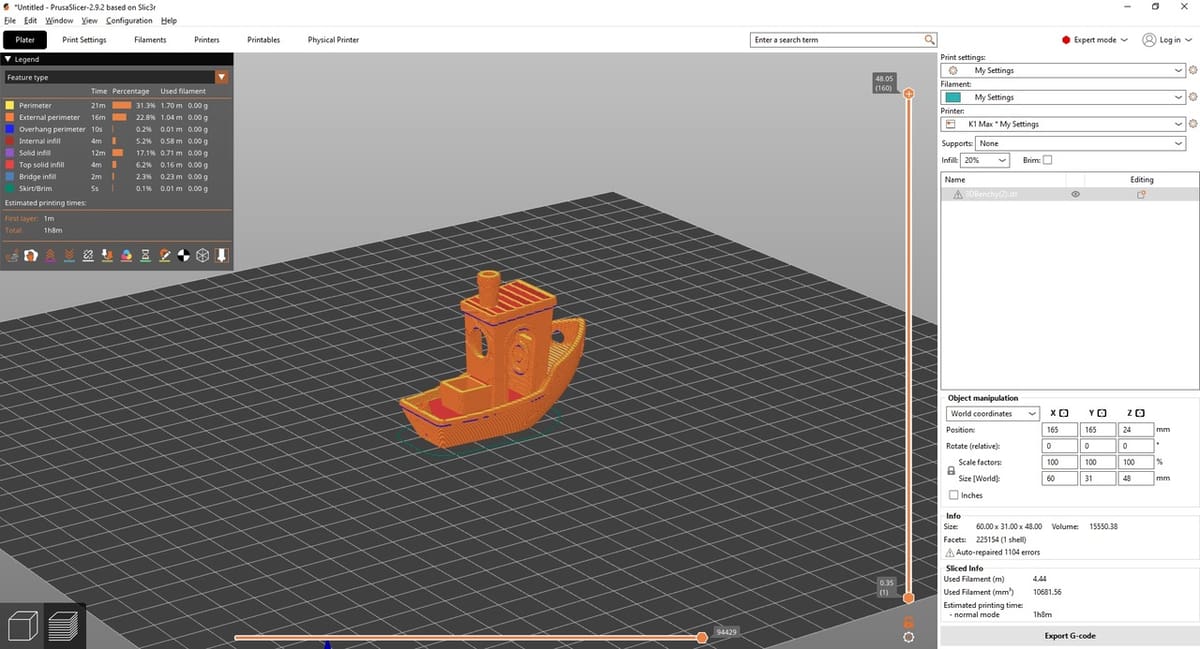 You'll have to build your own K1 profile