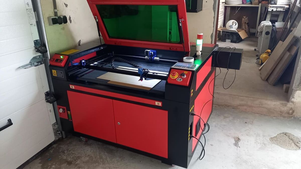 A typical laser cutter