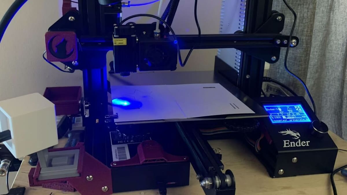 An Ender 3 with the official Creality laser kit