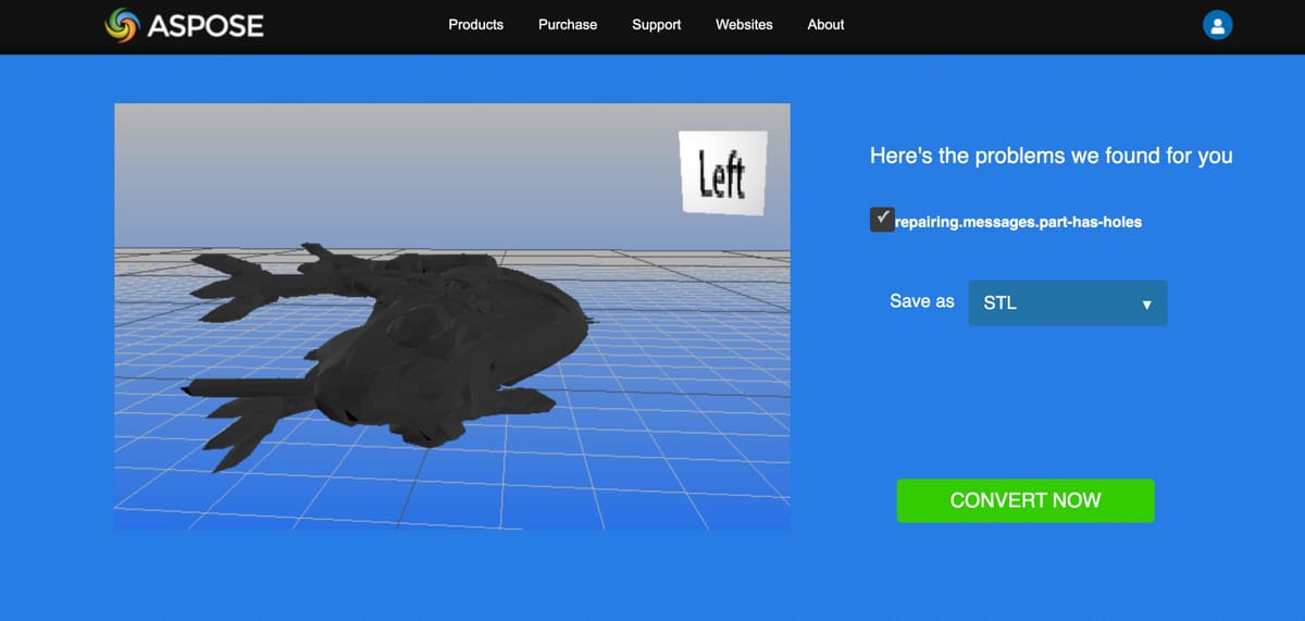 Image of STL File Repair Tools: Aspose