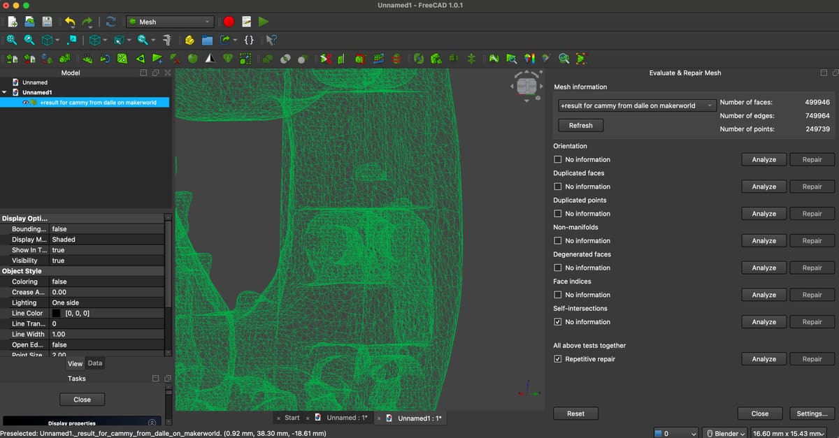 Image of STL File Repair Tools: FreeCAD