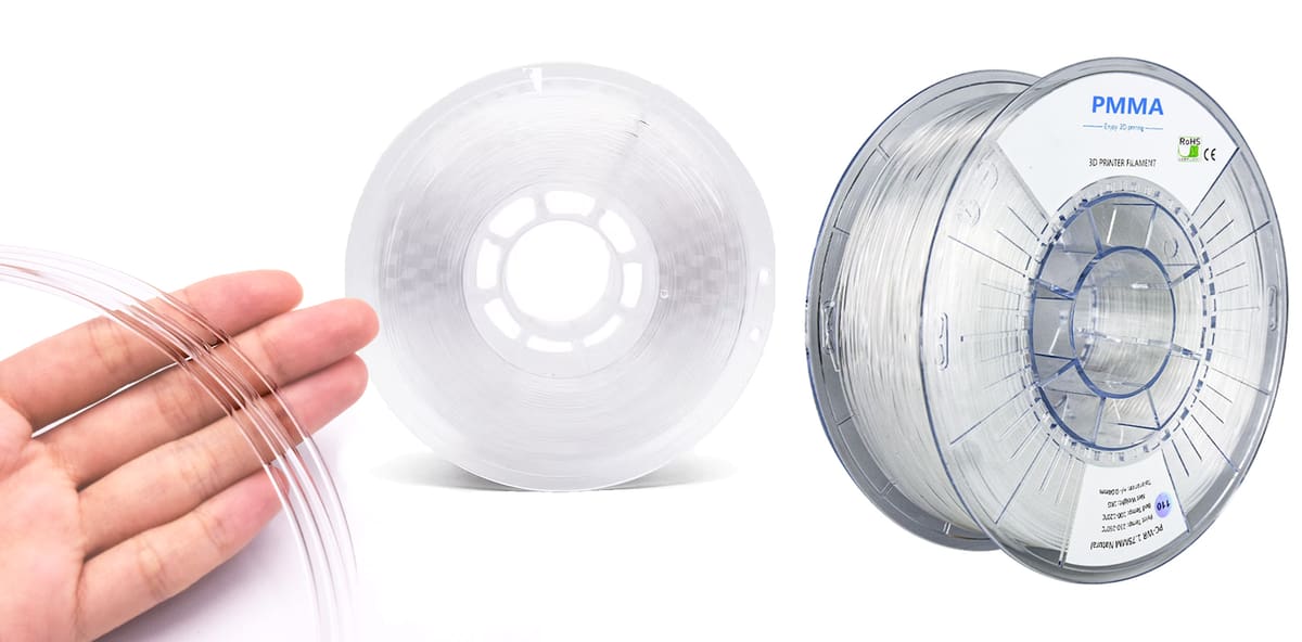 Image of The Complete Overview of 3D Printer Filament Types: PMMA (Acrylic)