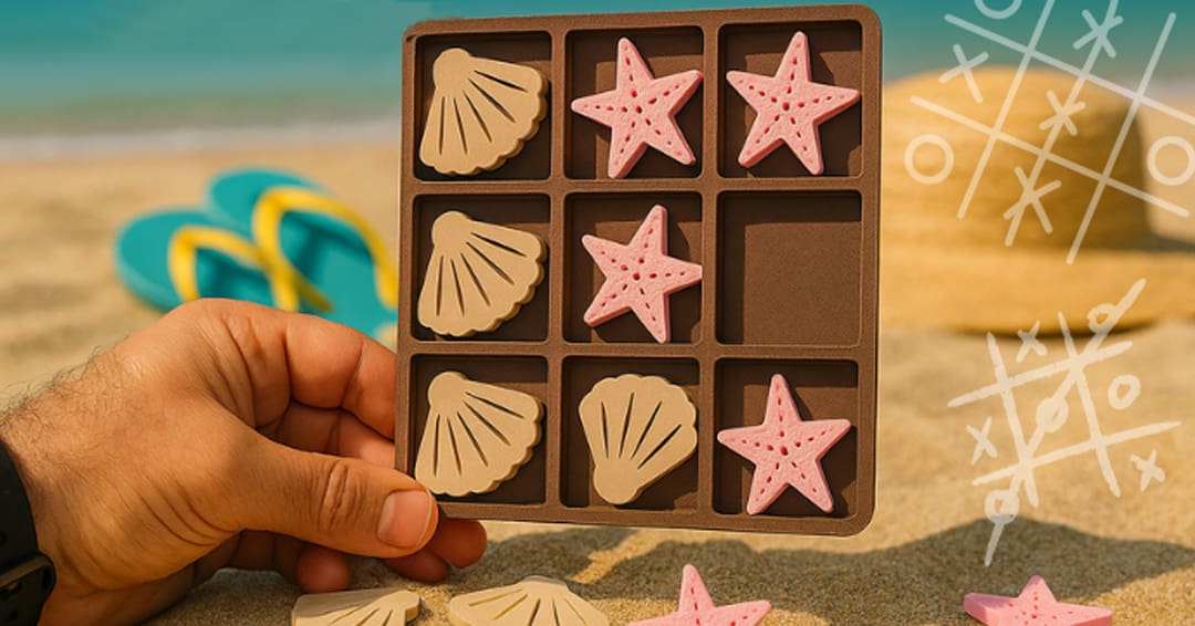 Beach-ready Tic Tac Toe