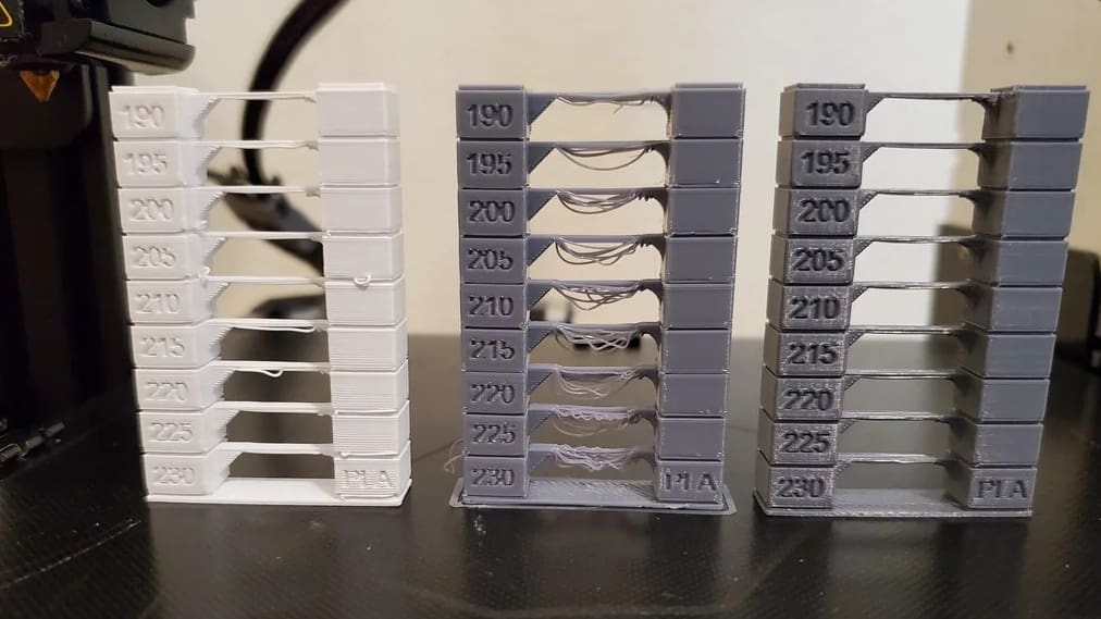 A temperature tower helps find the best temperature settings, which could alleviate banding