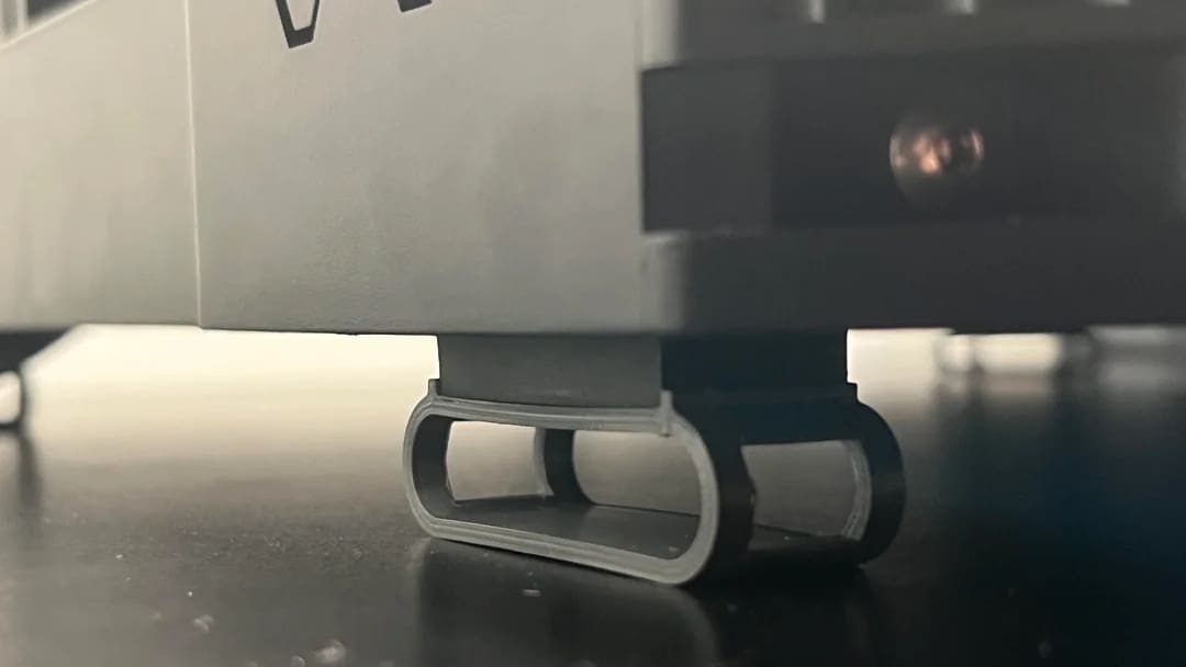 Use vibration-dampening feet to reduce shaking