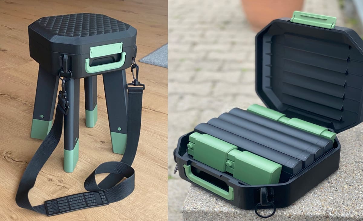 Image of Cool Things to 3D Print: Portable Chair with Suitcase Function