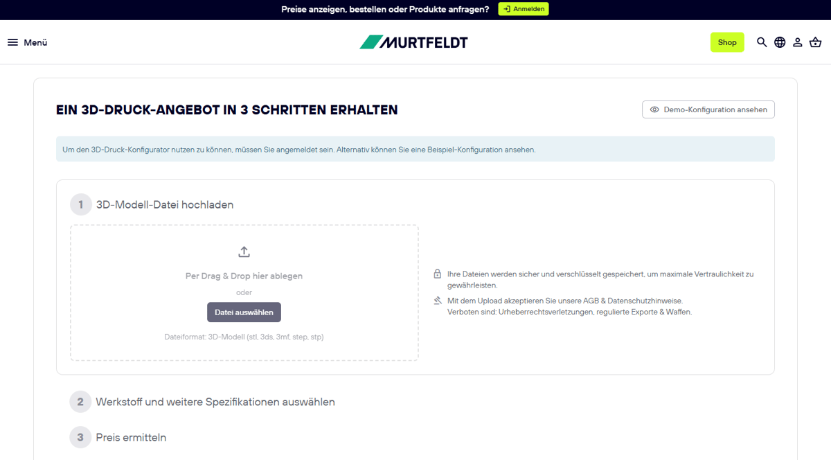 Bild von 3D-Druck-Dienstleister / 3D-Drucken lassen /3D-Druck online: Murtfeldt Additive Solutions