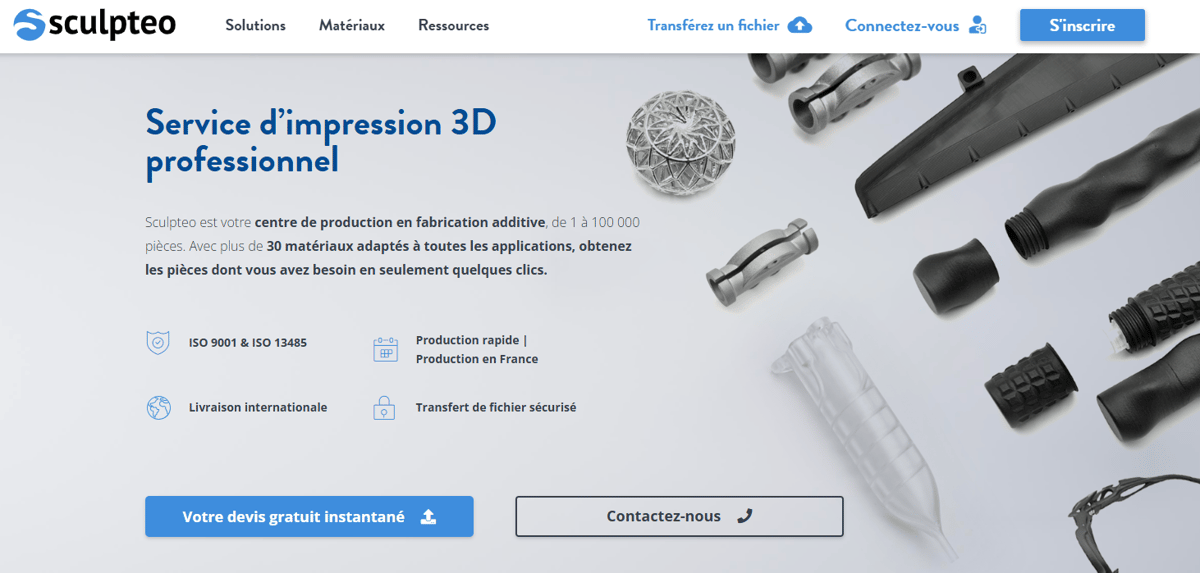 Photo de Service d'impression 3D en ligne (particuliers et professionnels): Sculpteo