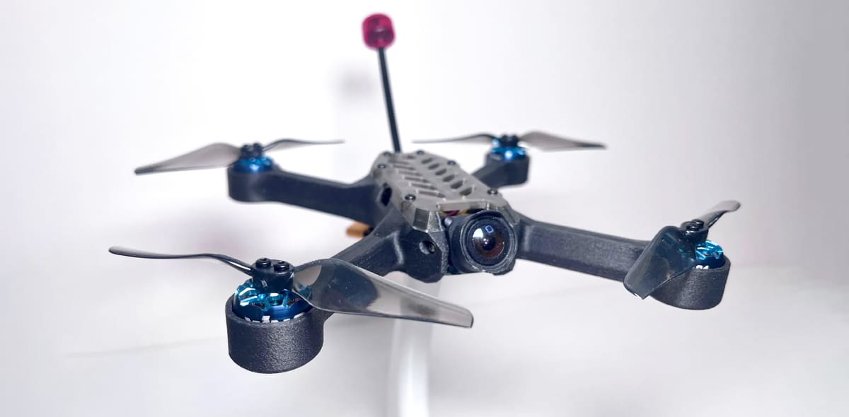 Image of 3D printed drone: Full Wraith FPV Drone Build with ProgrammaDan, ~$200