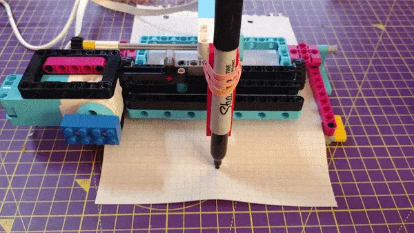 A data plotter that resembles a seismograph
